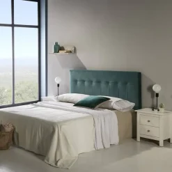 Mesita de Noche de Color Blanco con 2 Cajones BERNA