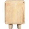 Mesita de Noche de Roble Natural con Puerta MB-221377