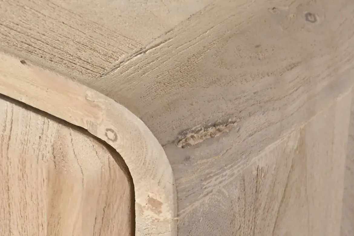 Mesita de Noche de Roble Natural con Puerta MB-221377