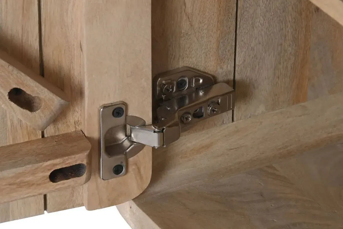 Mesita de Noche de Roble Natural con Puerta MB-221377