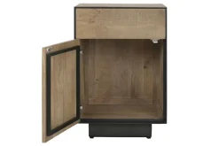 Mesita de Noche Industrial de Madera y Metal MB-221964