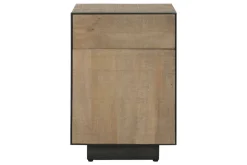 Mesita de Noche Industrial de Madera y Metal MB-221964