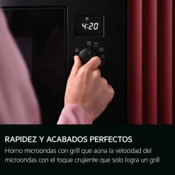 Microondas AEG OS5MG20EB 20L con Grill 1000W Cristal Negro Integrable