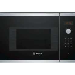 Microondas BOSCH Integrable/ Encastrable 38 cm Cristal Negro/Inox Display LED BOSCH BEL523MS0