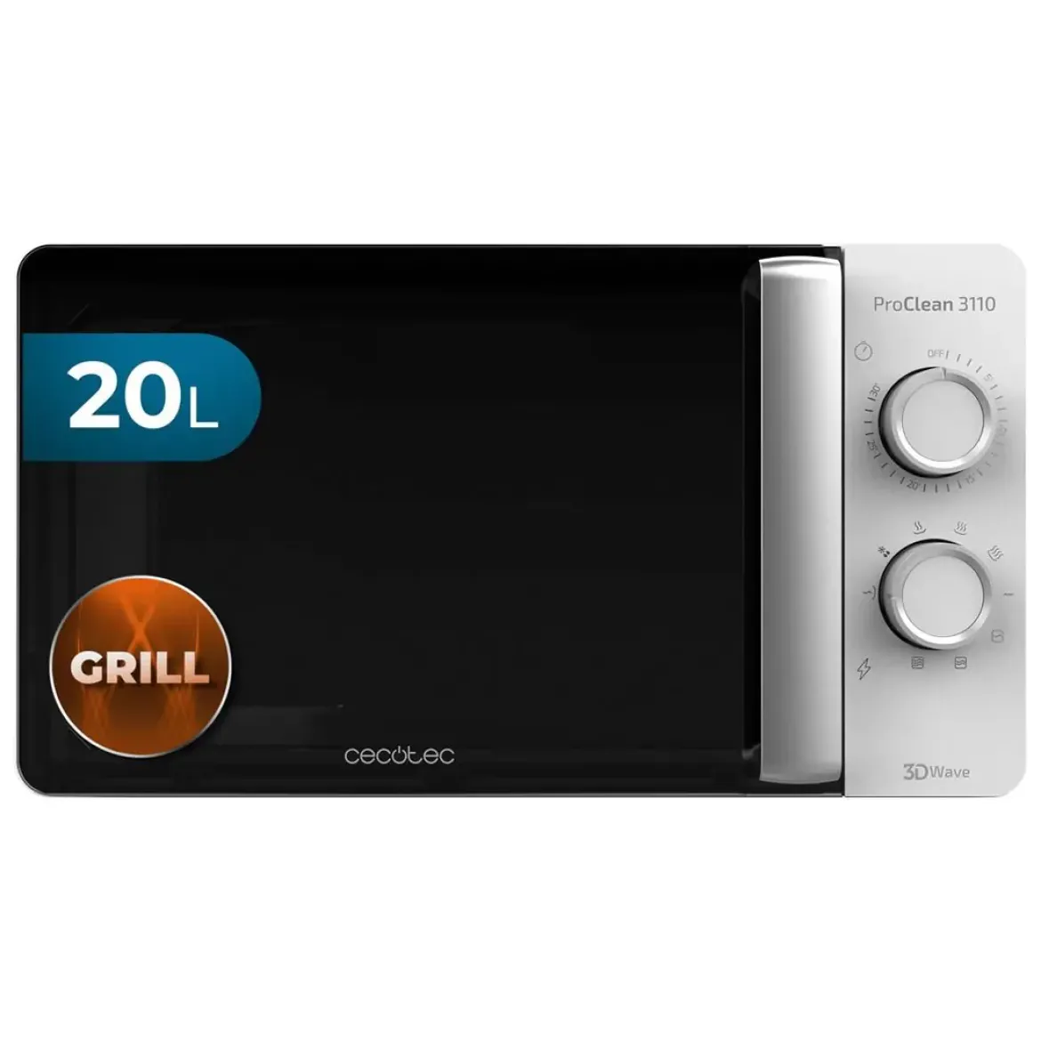 Microondas Cecotec 01523 PROCLEAN 3110 20 L con Grill y 700 W