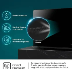 Microondas Hisense H20MOBP1G 20L con Grill Negro 700W Compacto