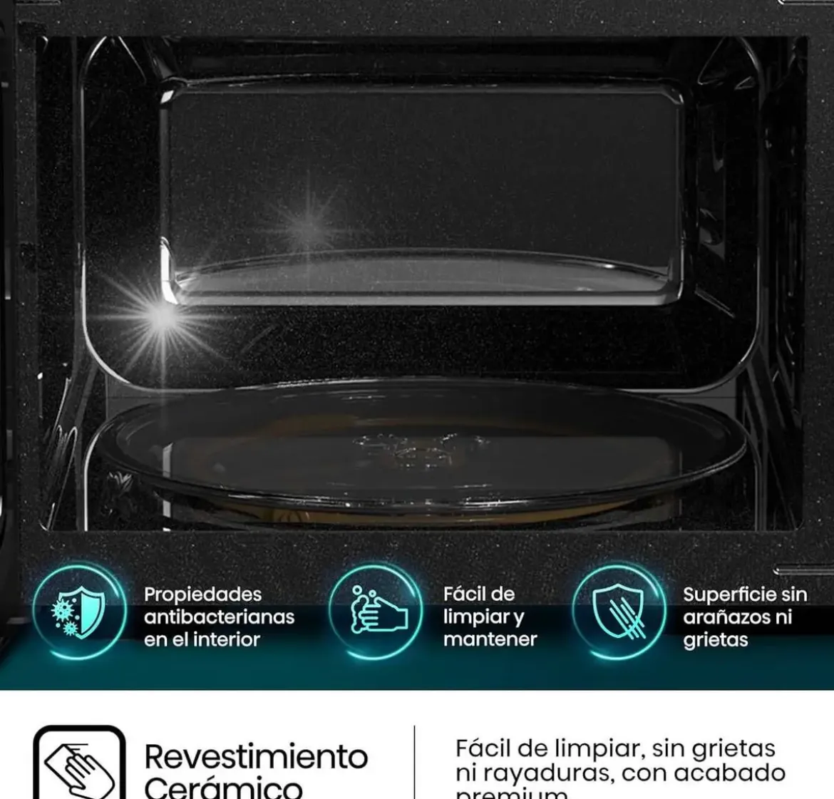 Microondas HISENSE H23MOBS5HG4 23L con Grill 1000W Negro Libre Instalación