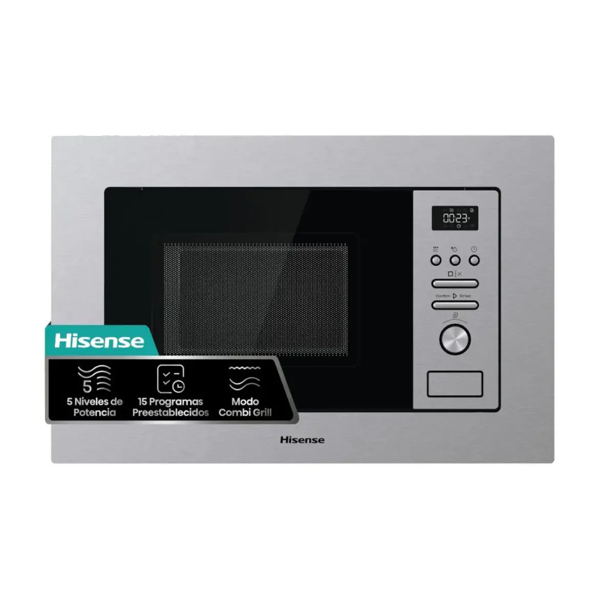 Microondas Hisense Integrable 20L Grill Inox BIM320G41X