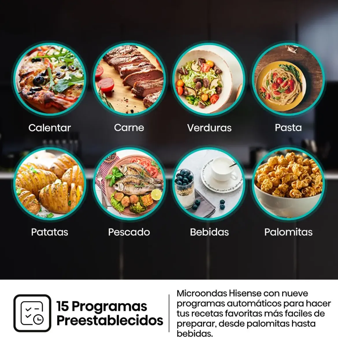 Microondas Hisense Integrable 20L Grill Inox BIM320G41X
