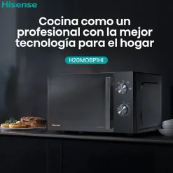 Microondas Hisense 20L Negro con Tecnología Inverter H20MOBP1HI