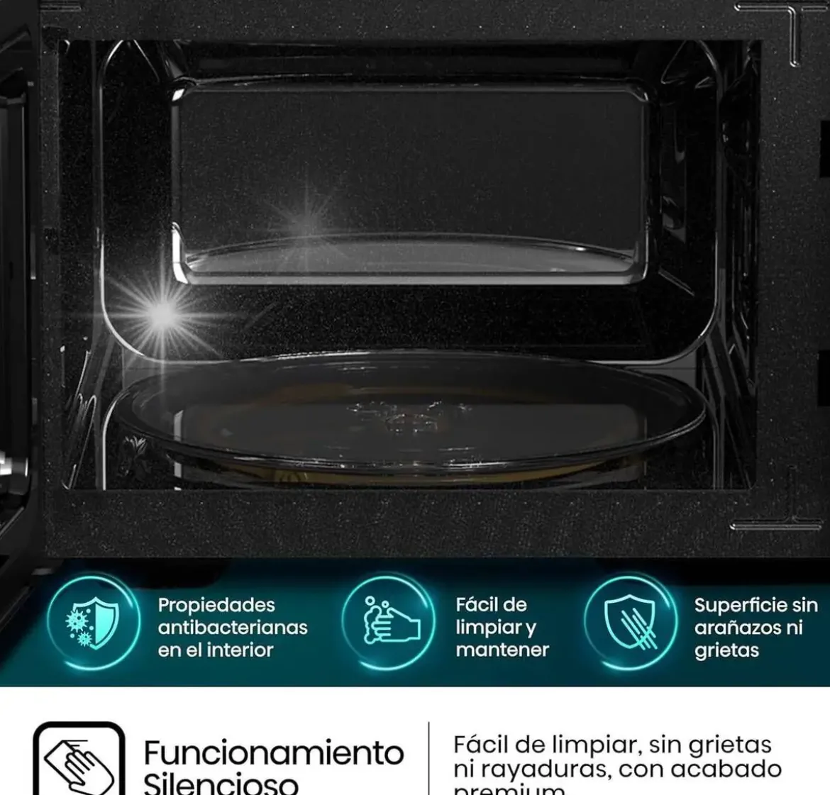 Microondas Hisense 20L Negro con Tecnología Inverter H20MOBP1HI
