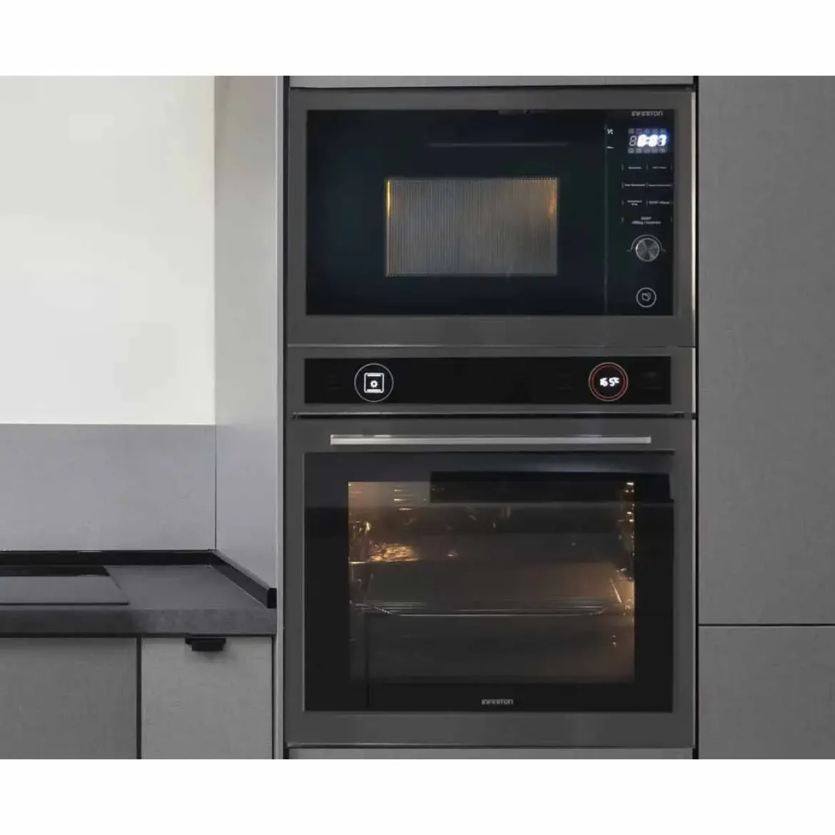 Microondas INFINITON 25L 800W Grill Inox Negro IMW-SS25L