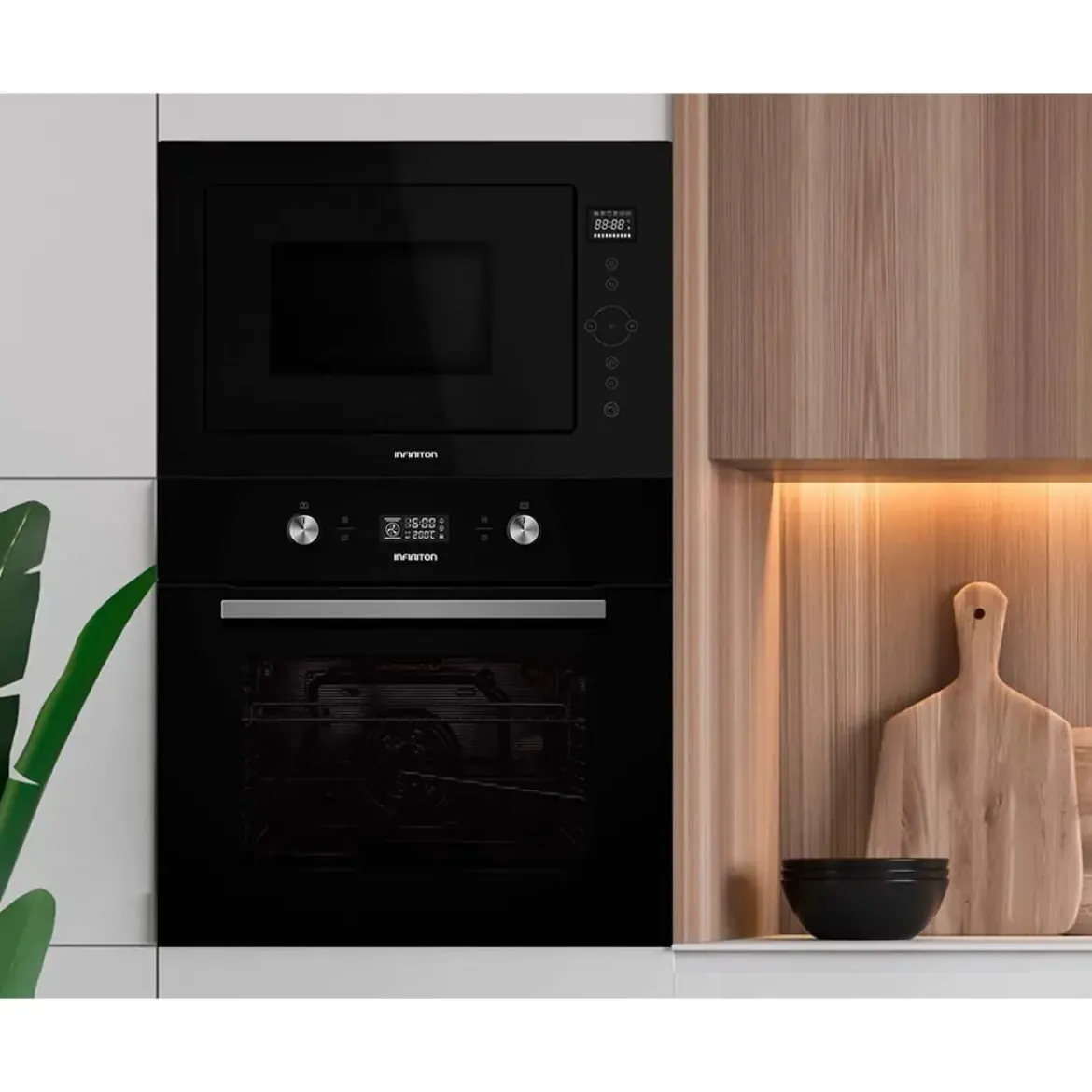 Microondas Integrable 25 L Grill 900 W Negro INFINITON IMW-GBK25