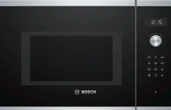 Microondas Integrables con Grill Electrónico 38 cm Cristal Negro/Inox BOSCH BEL554MS0