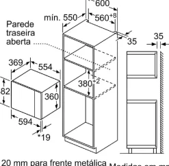 Microondas Integrable Siemens IQ500 59x38cm Negro BE555LMB1