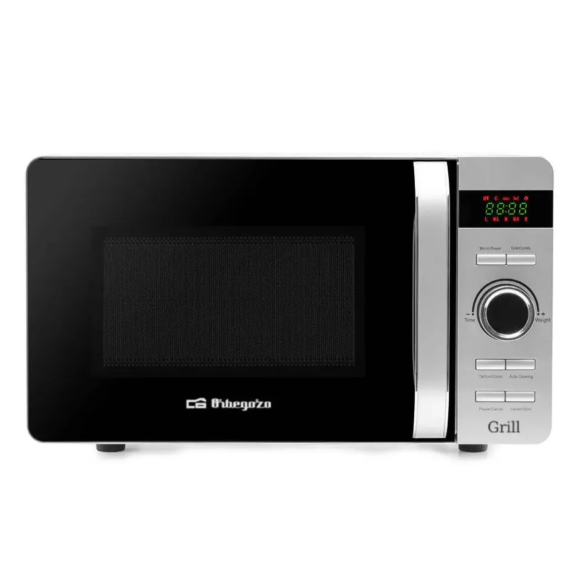 Microondas 20L con Grill 5 Niveles de Potencia ORBEGOZO MIG2052CE
