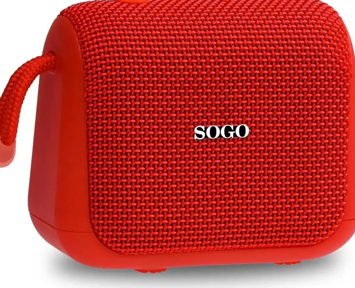 Mini Altavoz Sogo Bluetooth 5W IP67 Rojo ALT SS 8690