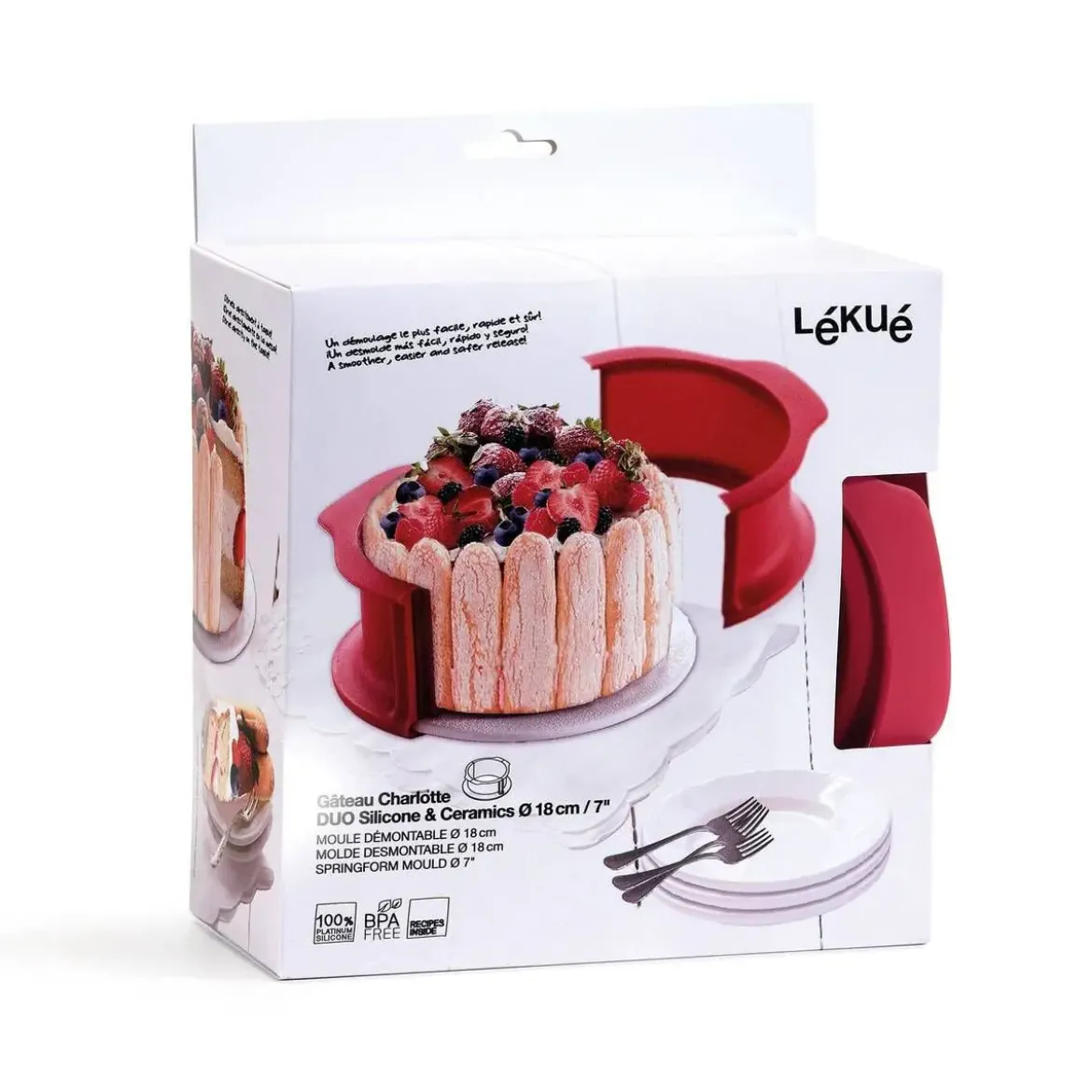 Molde Charlotte de Repostería en Silicona y Cerámica LEKUE 880940
