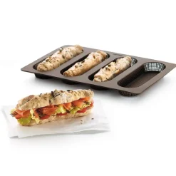 Molde de Silicona para Mini Baguette Marrón LEKUE 882623
