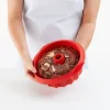 Molde Savarin de Silicona Platino 22 cm Color Rojo LEKUE 881305