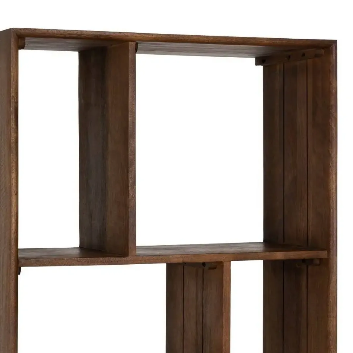Mueble Alto de Madera de Mango con Huecos Asimétricos y 2 Puertas 60 cm 612719