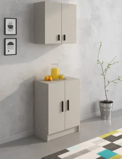 Mueble Alto de 2 Puertas de Cocina de Melamina AURA