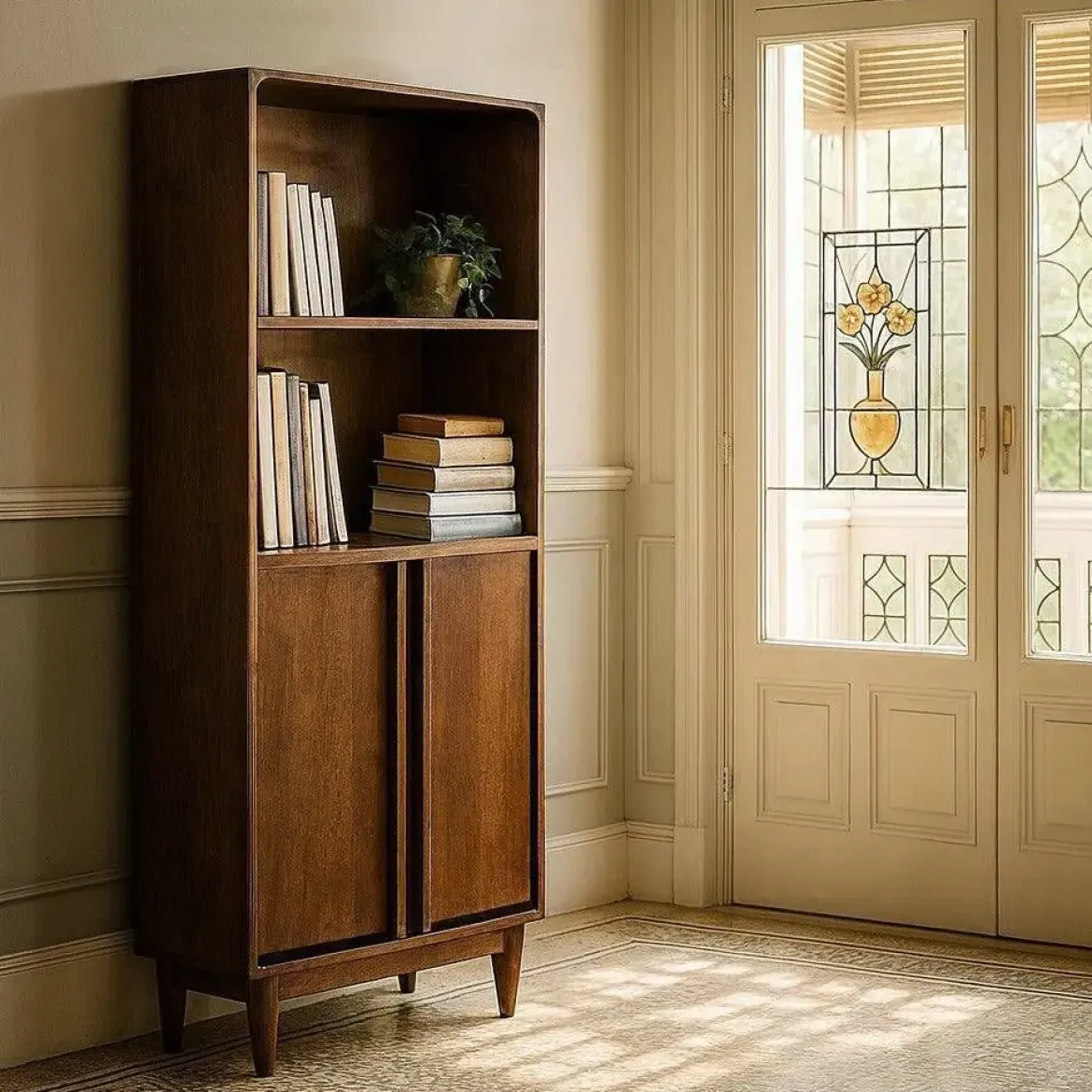 Mueble Auxiliar Alto de Madera de Mango Marrón 615141