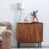 Mueble Auxiliar de Madera de Mango con 2 Puertas 80 cm 612717