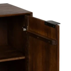 Mueble Auxiliar de Madera de Mango con 2 Puertas 80 cm 612717