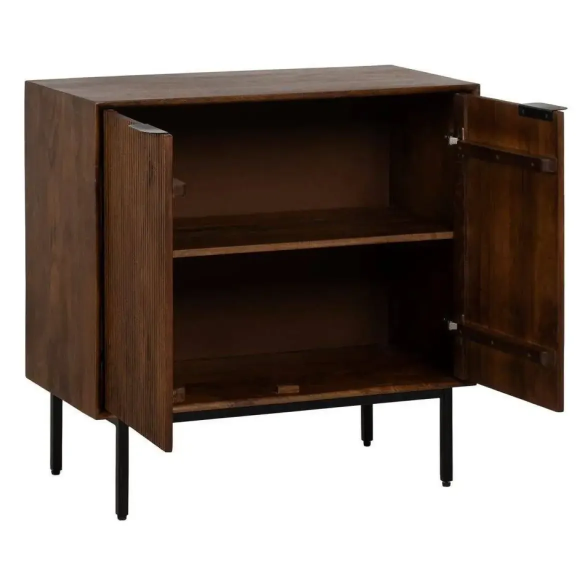Mueble Auxiliar de Madera de Mango con 2 Puertas 80 cm 612717