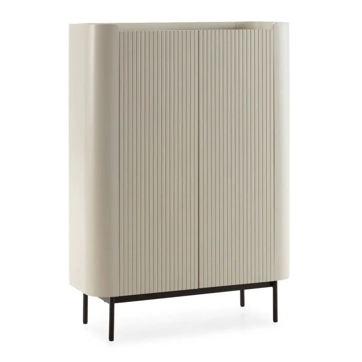 Mueble Auxiliar de 2 Puertas Lacado con Patas de Acero WILLA