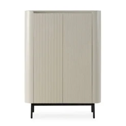 Mueble Auxiliar de 2 Puertas Lacado con Patas de Acero WILLA
