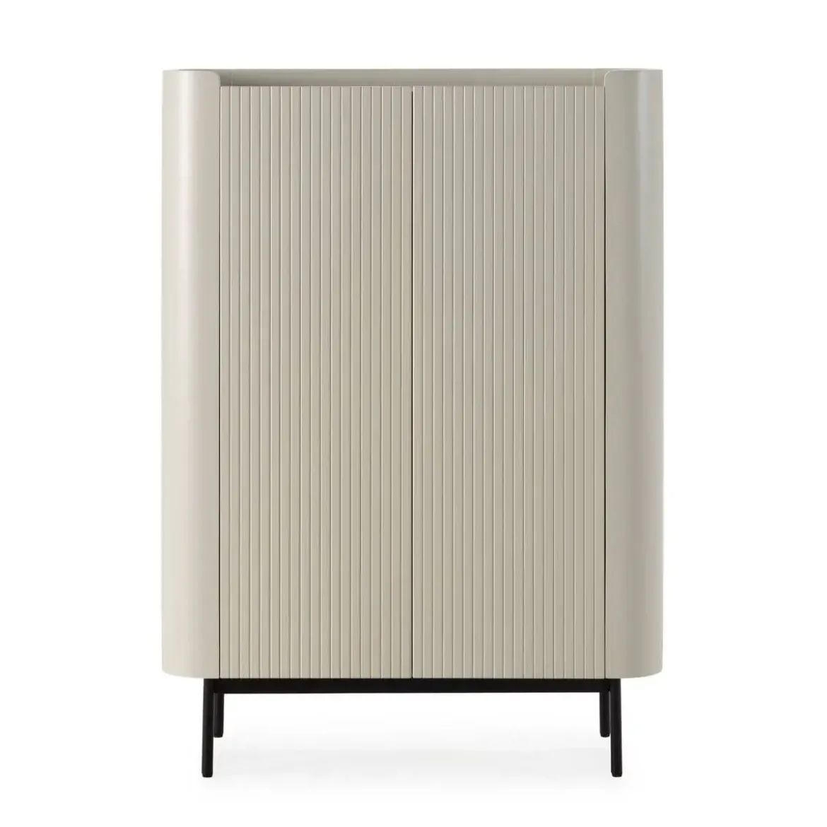Mueble Auxiliar de 2 Puertas Lacado con Patas de Acero WILLA