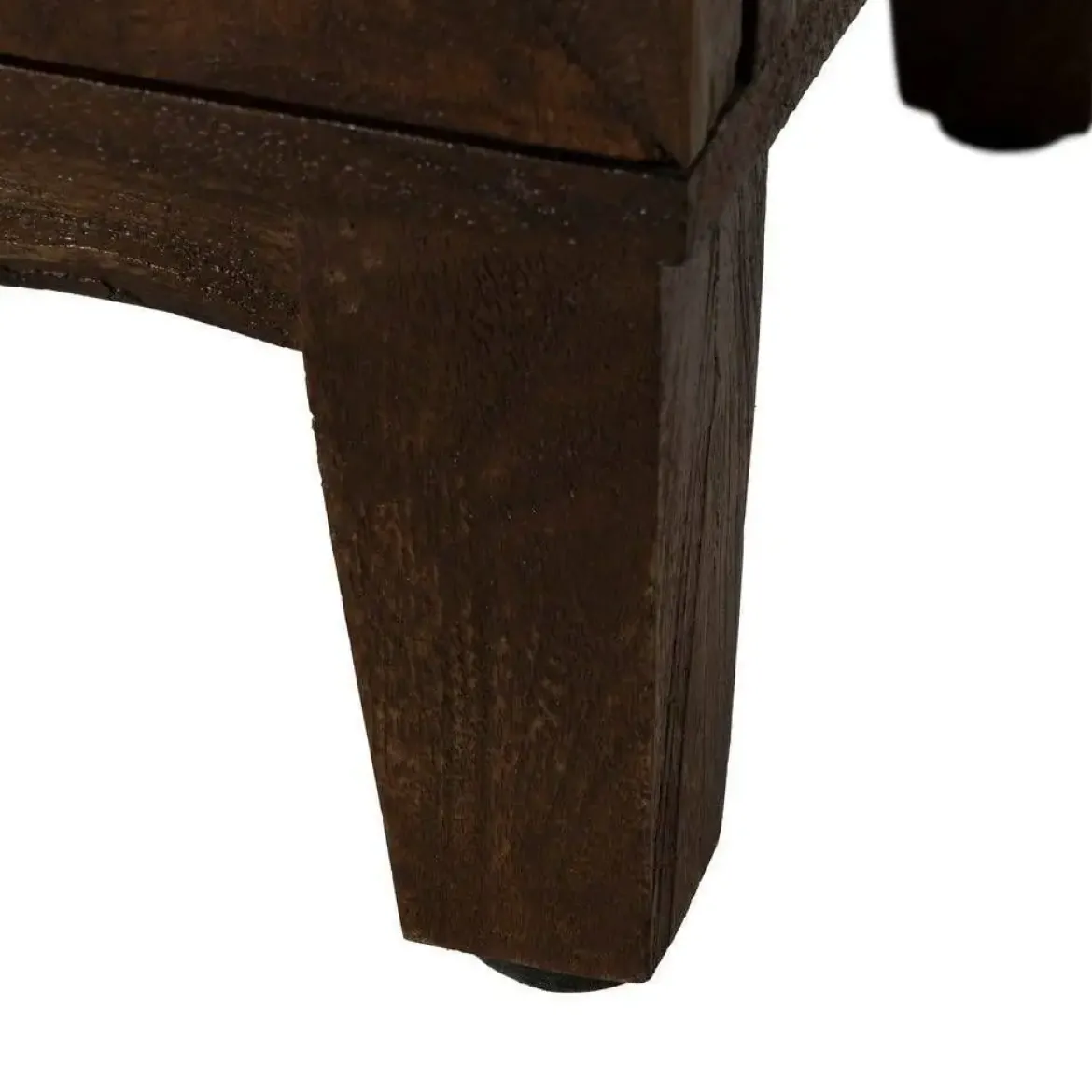 Mueble auxiliar de salón de mango oscuro con puertas de cristal 612867