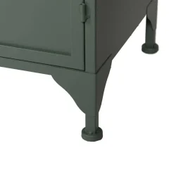 Mueble Auxiliar Pequeño Verde Menta de Metal-Cristal 611365