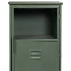 Mueble Auxiliar Verde Mental de Metal-Cristal 48x35x116 cm 611364