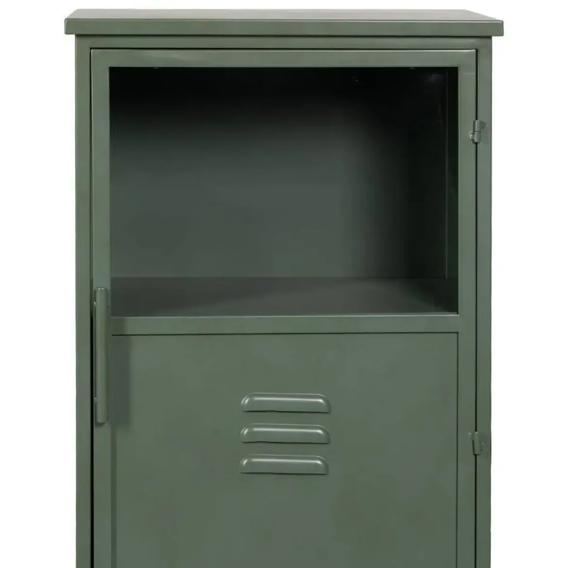 Mueble Auxiliar Verde Mental de Metal-Cristal 48x35x116 cm 611364
