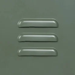 Mueble Auxiliar Verde Mental de Metal-Cristal 48x35x116 cm 611364