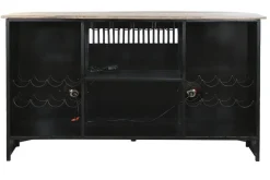 Mueble Bar de Hierro y Mango 157 cm Furgoneta Clásica Negra MB-205016