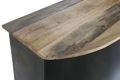 Mueble Bar de Hierro y Mango 157 cm Furgoneta Clásica Negra MB-205016