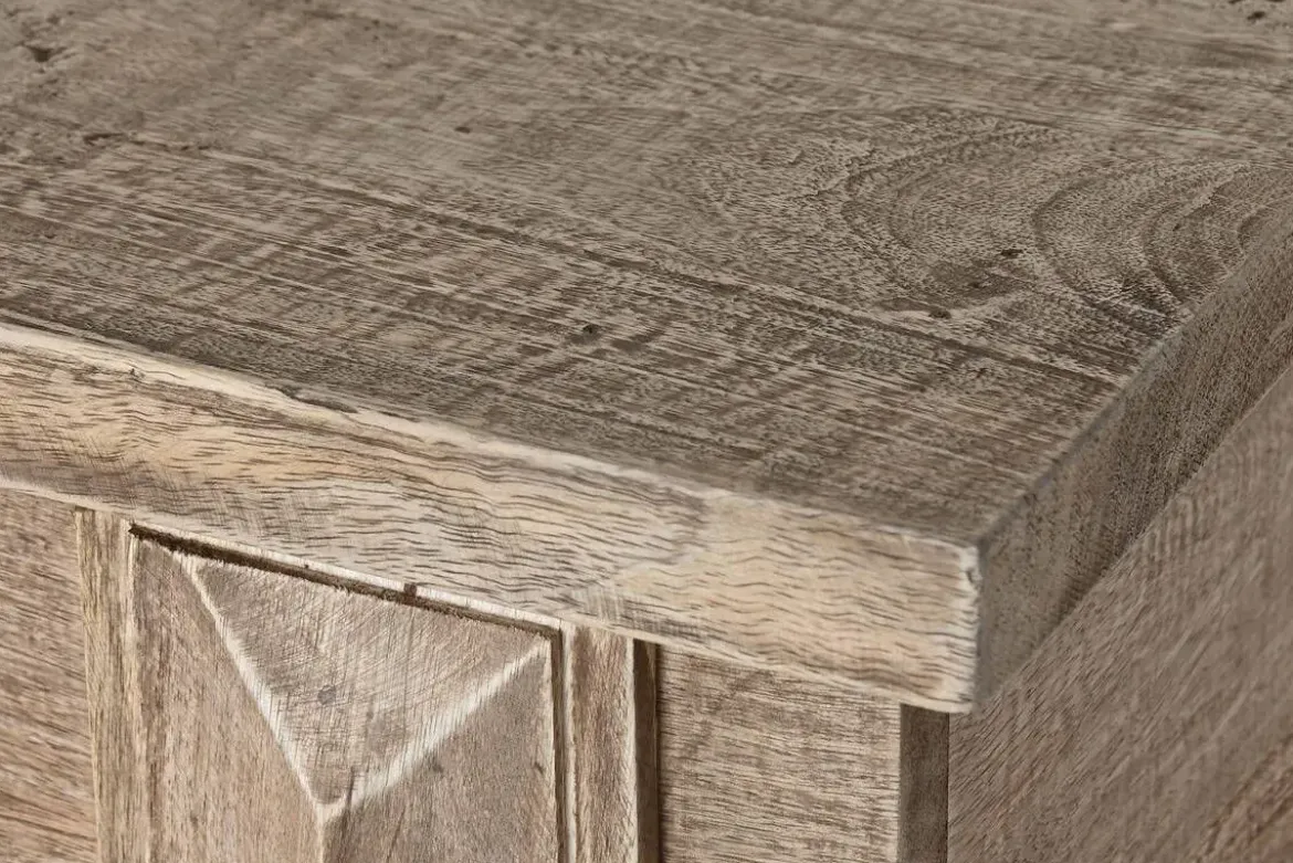 Mueble Bar de Mango Natural con Botellero MB-219421