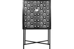 Mueble Bar Hierro y Hueso 80 cm Taracea Bicolor MB-208403