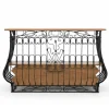 Mueble Bar Metal y Madera con Botellero MB-227813