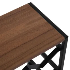 Mueble Botellero 12 Botellas de Madera MDF-Metal Negro 21300085