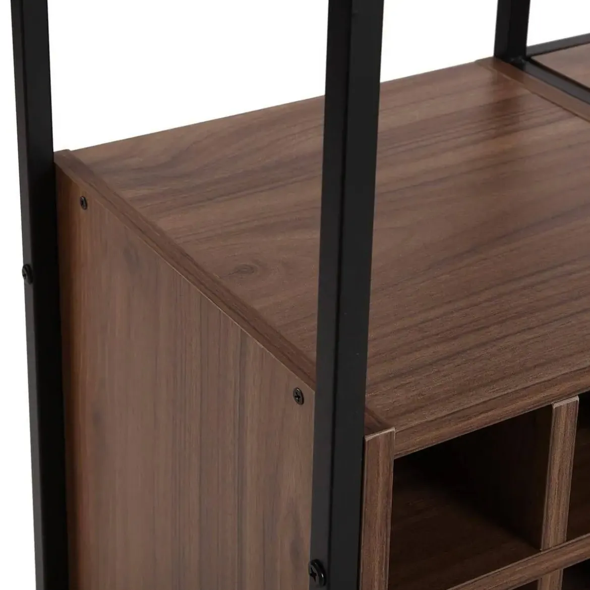 Mueble Botellero para 12 Botellas MDF y Metal 21300095