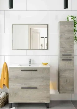 Mueble de Baño con 2 Cajones y Espejo 305422C AIR