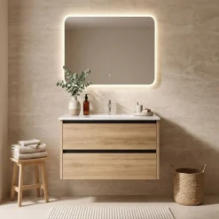 Mueble de Baño de 80 cm con 2 Cajones FAMILY TECH