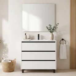 Mueble de Baño de 80 cm con 3 Cajones FAMILY TECH