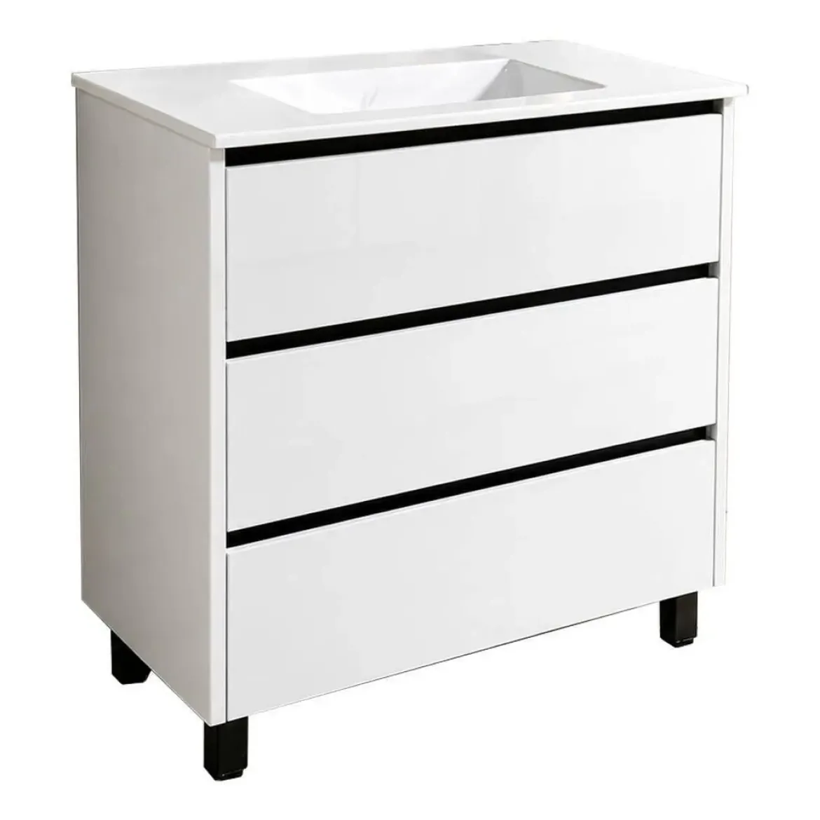 Mueble de Baño de 80 cm con 3 Cajones FAMILY TECH