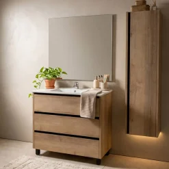 Mueble de Baño de 80 cm con 3 Cajones FAMILY TECH